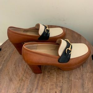 STEVE MADDEN Cinderella Loafer Chunky Heel - Brown